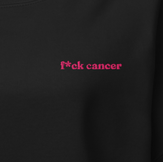F*ck Cancer Pink Thread Crewneck Sweatshirt