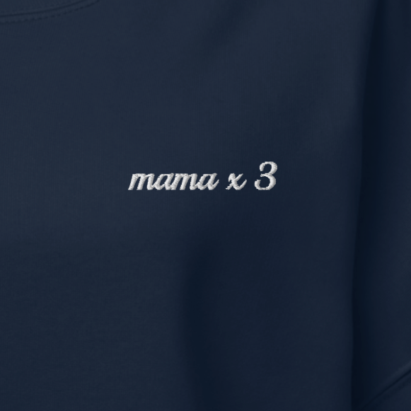 Mama x 3 Cursive Crewneck Sweatshirt