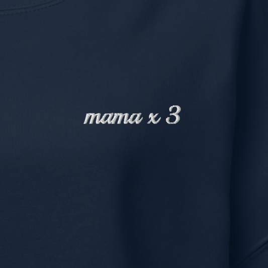 Mama x 3 Cursive Crewneck Sweatshirt
