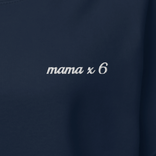 Mama x 6 Cursive Crewneck Sweatshirt