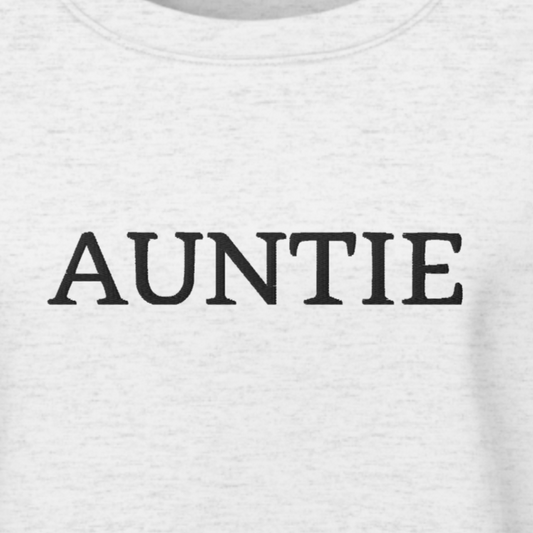 Auntie Large Embroidery Crewneck Sweatshirt