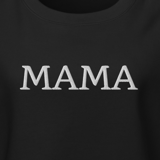Mama Large Embroidery Crewneck Sweatshirt