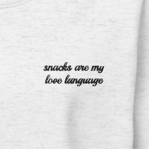 Snacks Love Language Crewneck Sweatshirt