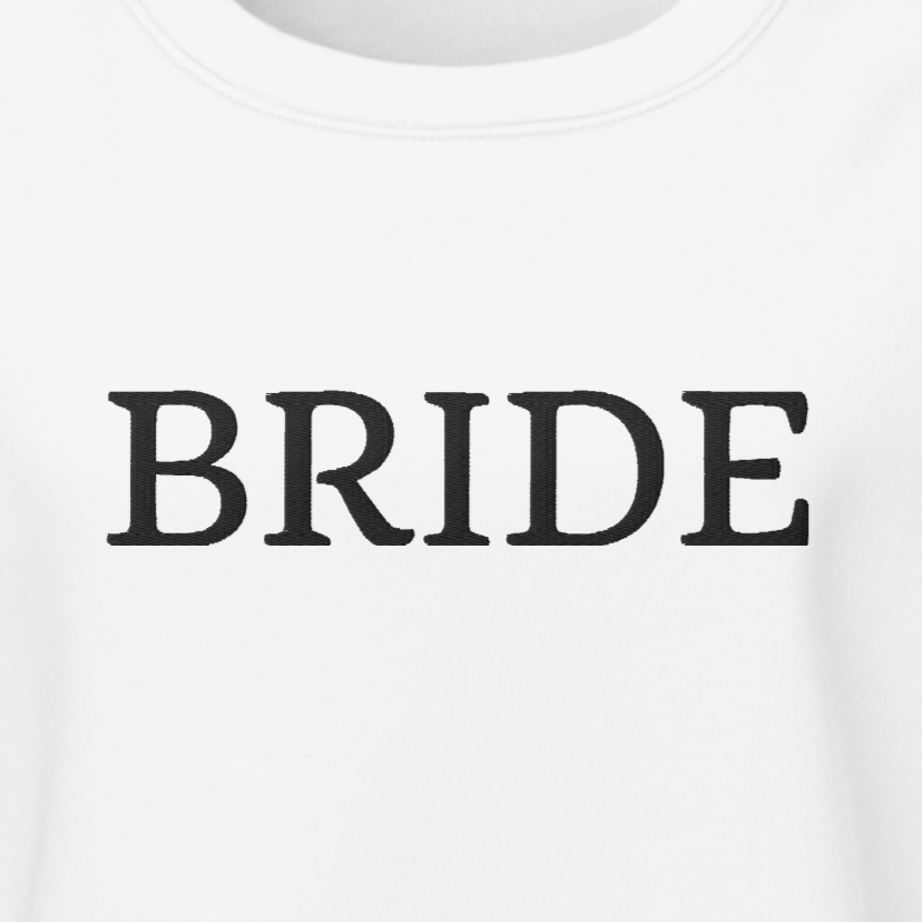 Bride Large Embroidery Crewneck Sweatshirt