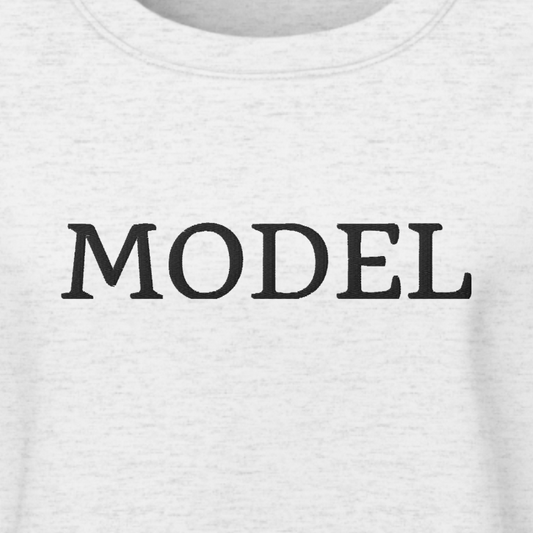 Model Large Embroidery Crewneck Sweatshirt