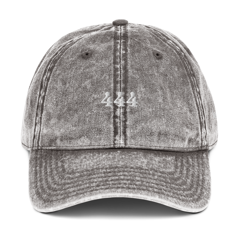 444 Angel Number Vintage Cotton Twill Cap