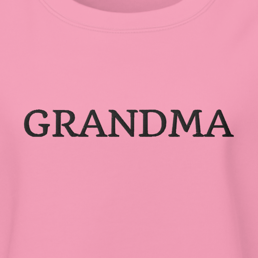 Grandma Large Embroidery Crewneck Sweatshirt
