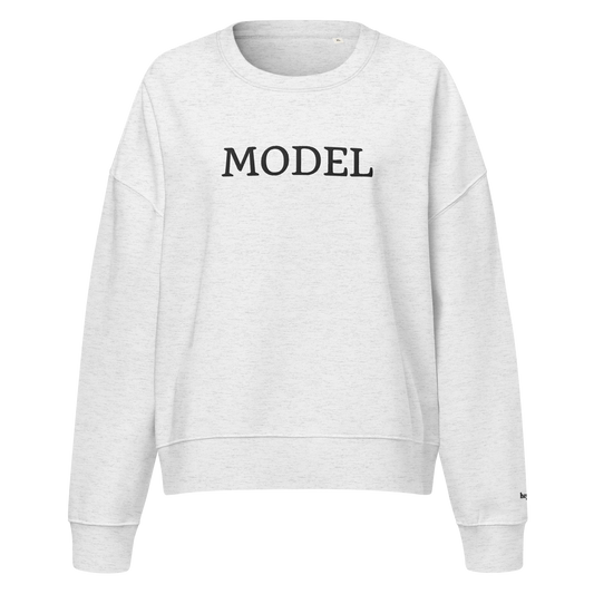 Model Large Embroidery Crewneck Sweatshirt