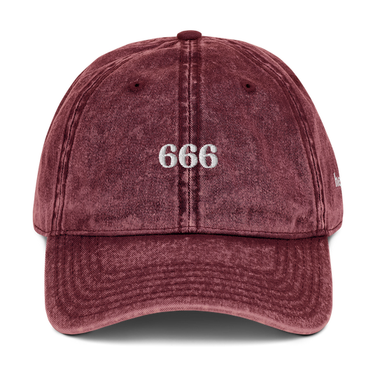 666 Angel Number Vintage Cotton Twill Cap