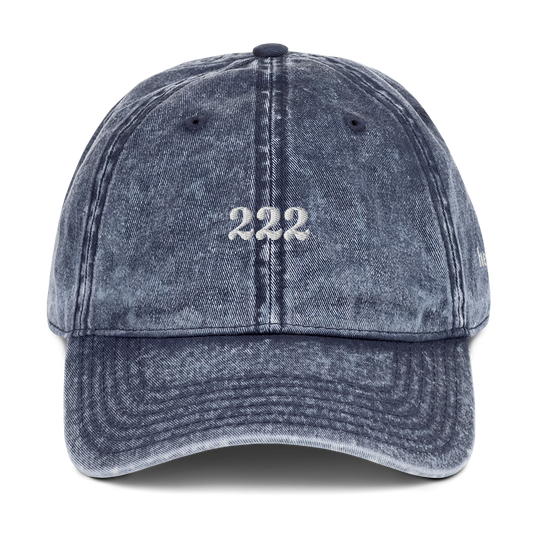 222 Angel Number Vintage Cotton Twill Cap