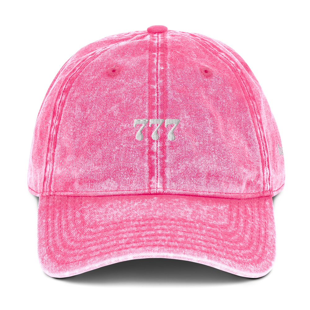 777 Angel Number Vintage Cotton Twill Cap